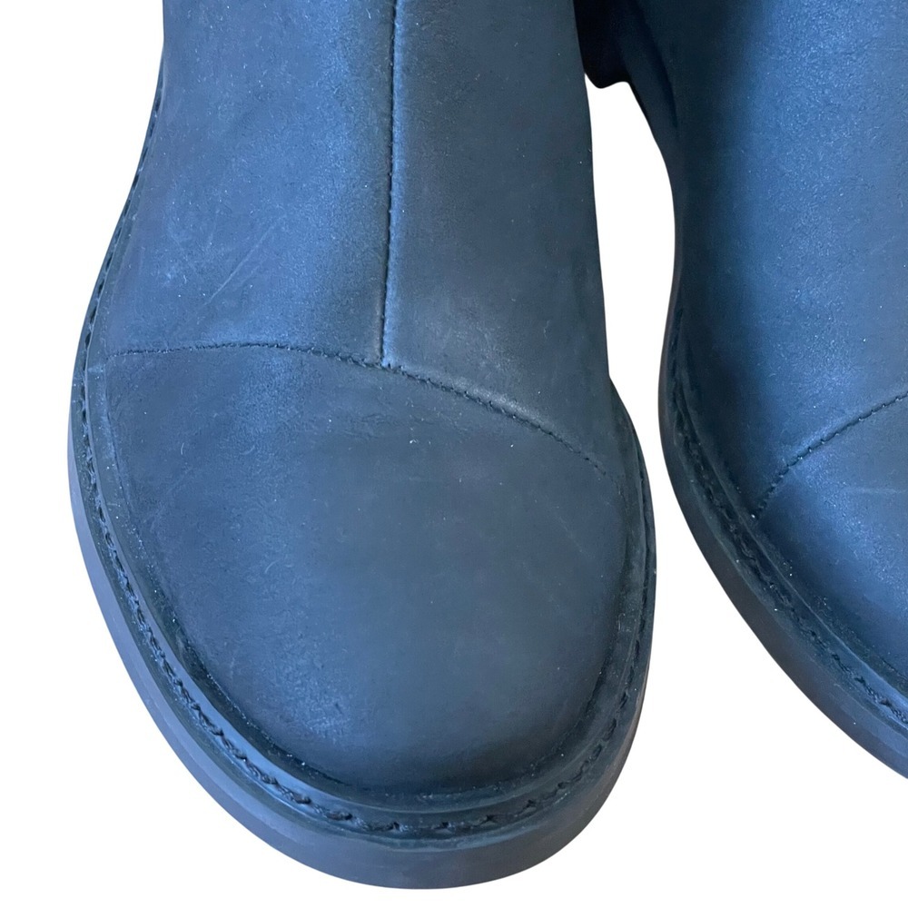 TOMS Charlie Black Leather Chelsea  Boots Comfortable‎ Classic Style Size 6 - Picture 7 of 12